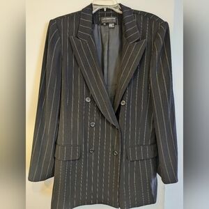 Double Breasted Pin Stripe Blazer